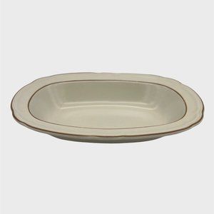 Cordella Collection Hand Painted Stoneware Burnet Oval Vegetable Bowl 10.5"